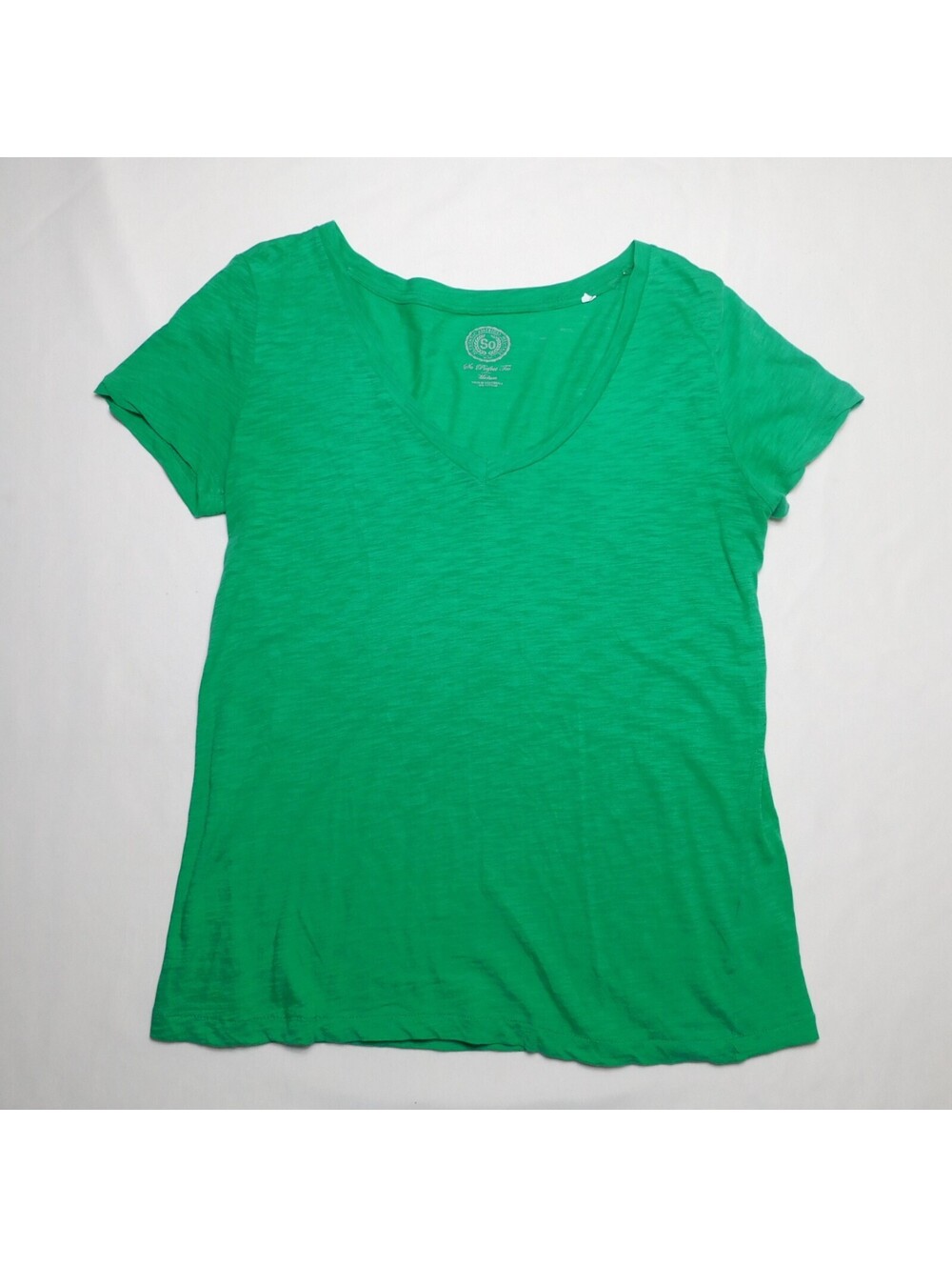 SO Authentic American Heritage Perfect Tee Women's Medium Green V-Neck T-Shirt 1